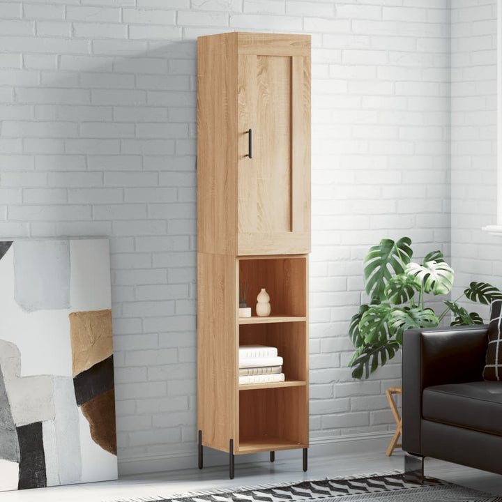 skab 34,5x34x180 cm konstrueret træ sonoma-eg