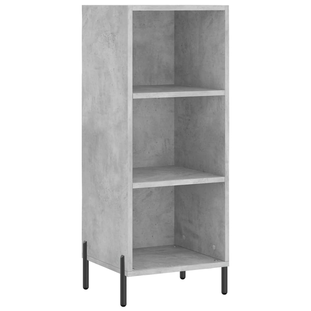 skab 34,5x34x180 cm konstrueret træ betongrå