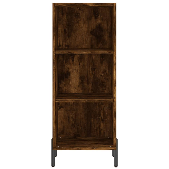 skab 34,5x34x180 cm konstrueret træ røget egetræ