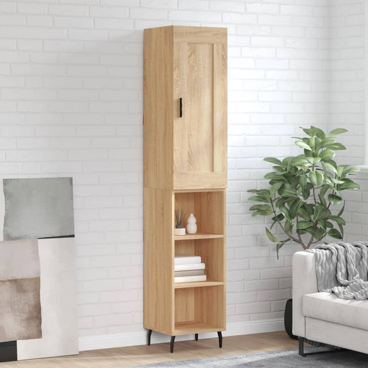 skab 34,5x34x180 cm konstrueret træ sonoma-eg