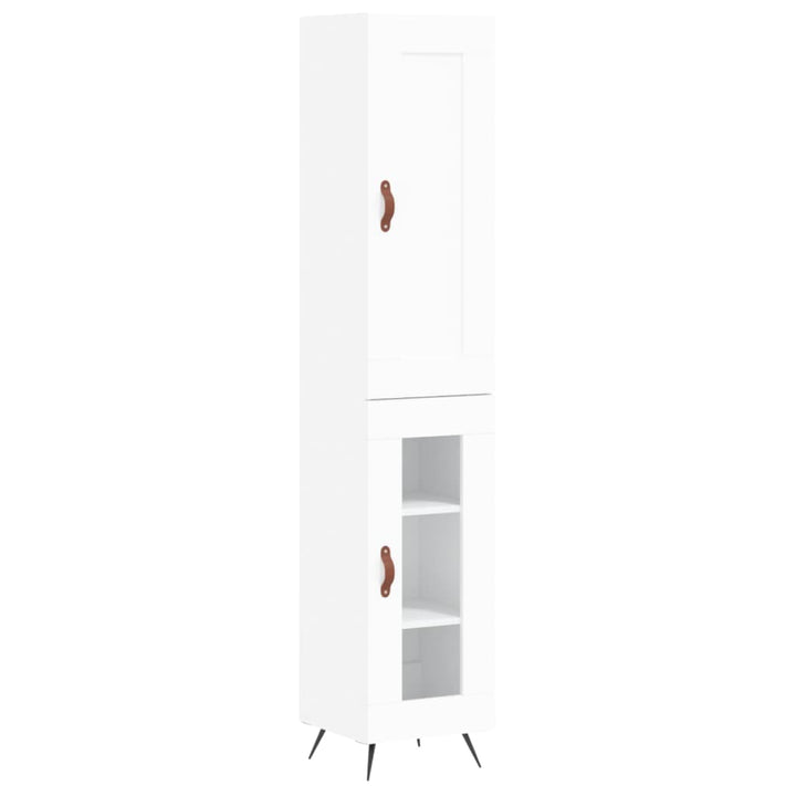skab 34,5x34x180 cm konstrueret træ hvid