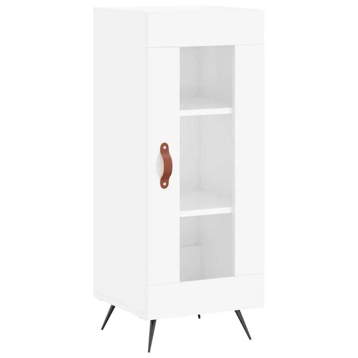 skab 34,5x34x180 cm konstrueret træ hvid højglans