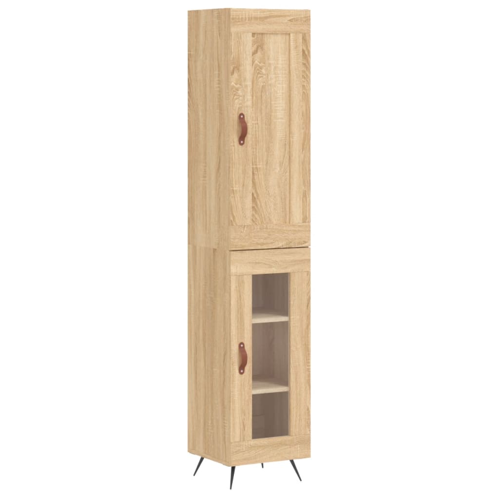 skab 34,5x34x180 cm konstrueret træ sonoma-eg