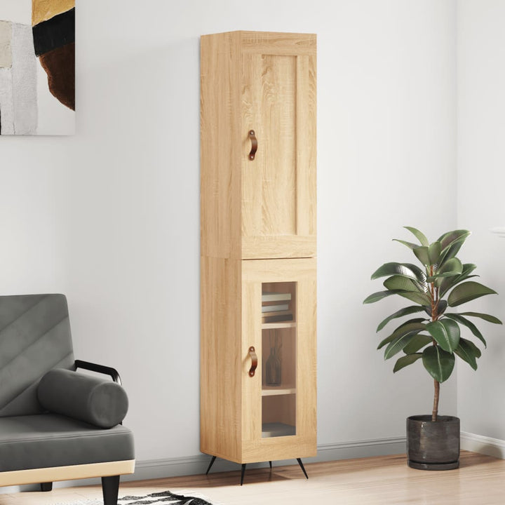 skab 34,5x34x180 cm konstrueret træ sonoma-eg