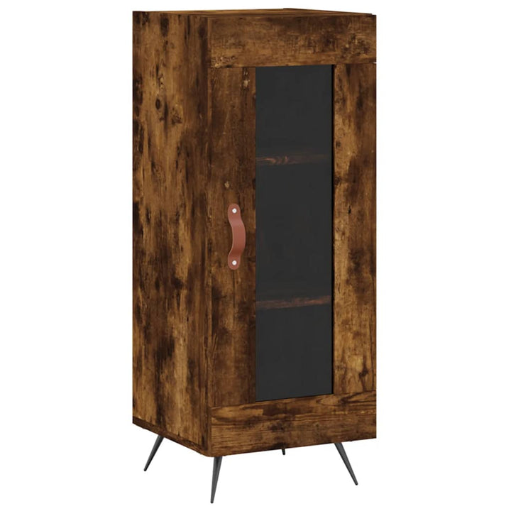 skab 34,5x34x180 cm konstrueret træ røget egetræ