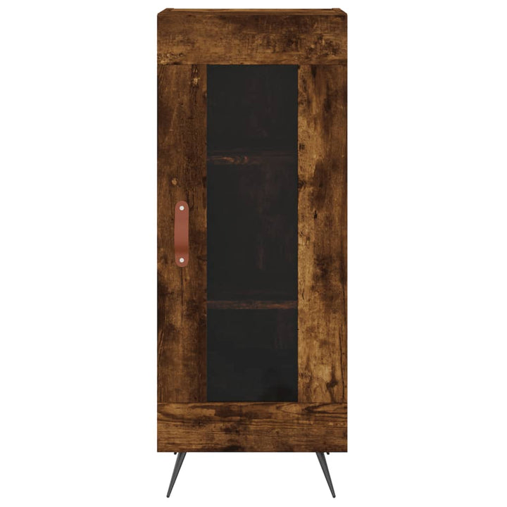 skab 34,5x34x180 cm konstrueret træ røget egetræ