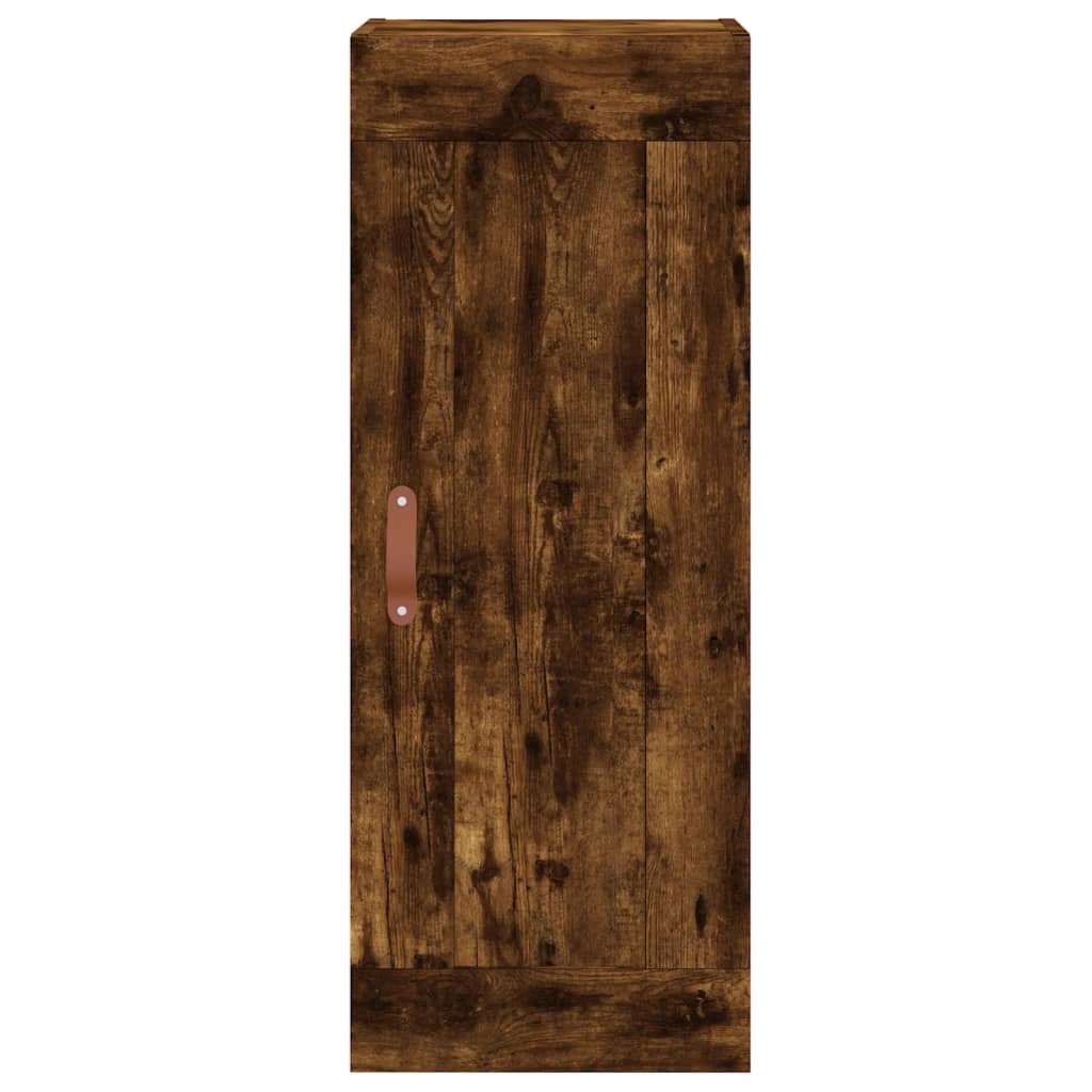 skab 34,5x34x180 cm konstrueret træ røget egetræ