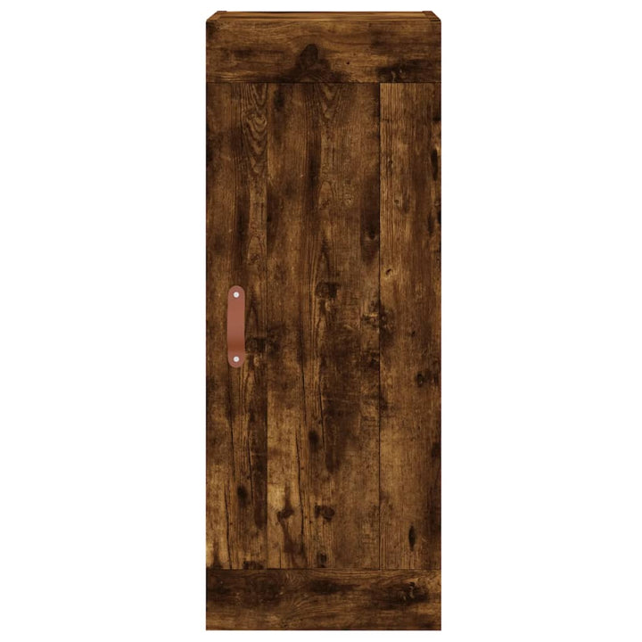 skab 34,5x34x180 cm konstrueret træ røget egetræ