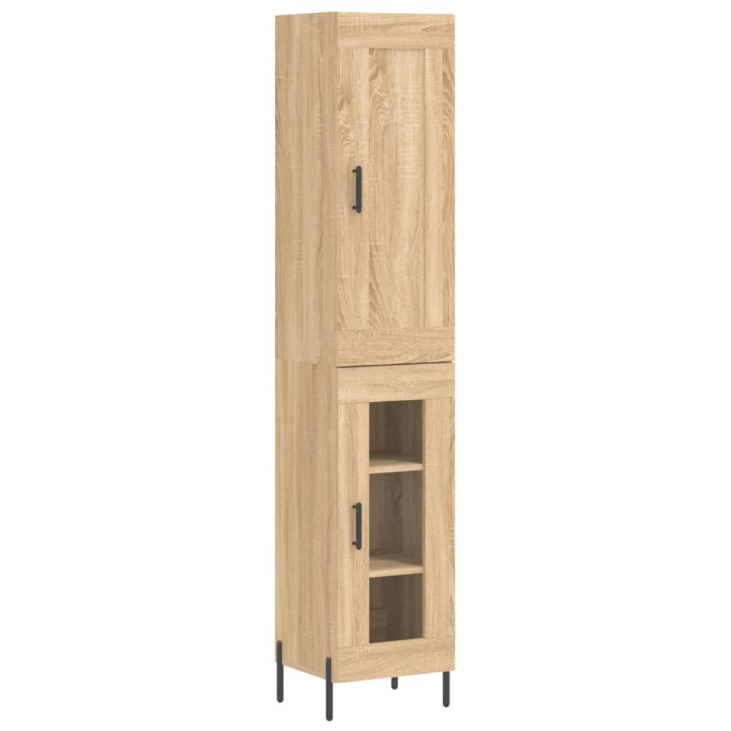 skab 34,5x34x180 cm konstrueret træ sonoma-eg