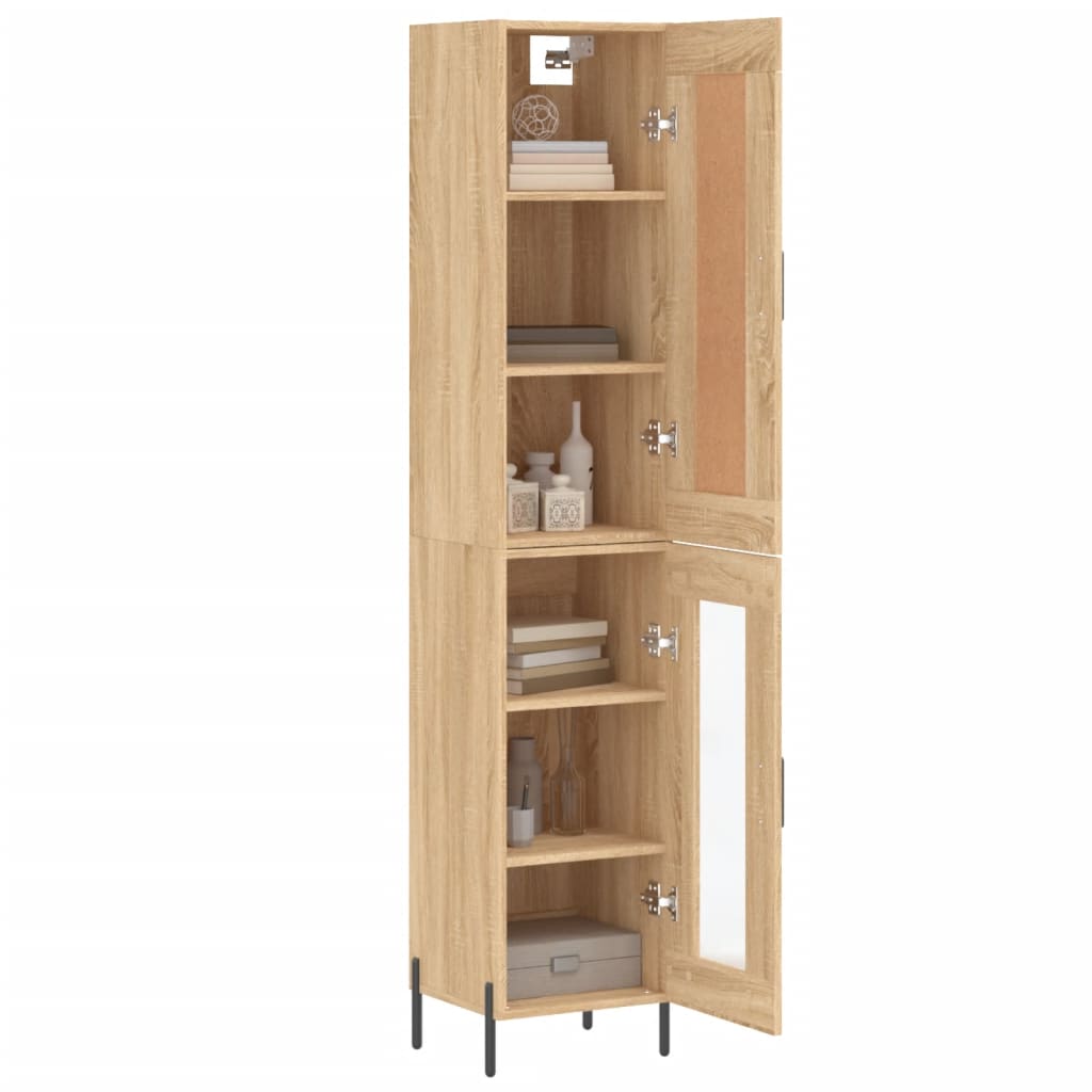 skab 34,5x34x180 cm konstrueret træ sonoma-eg