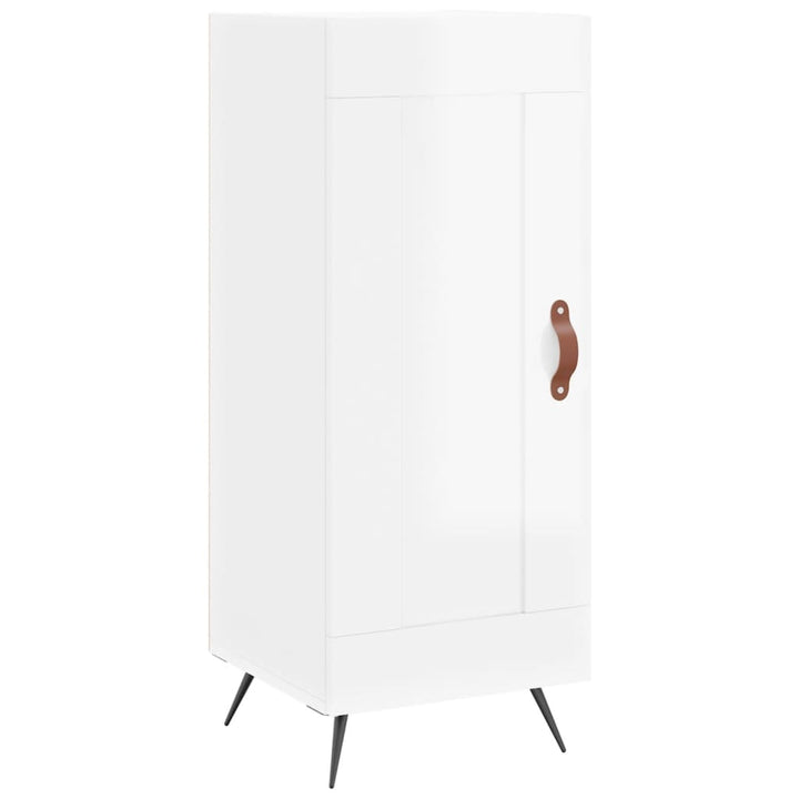 skab 34,5x34x180 cm konstrueret træ hvid højglans