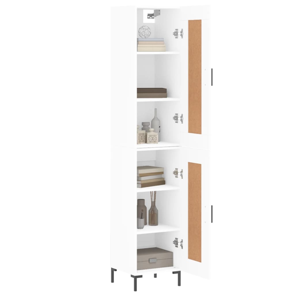 skab 34,5x34x180 cm konstrueret træ hvid