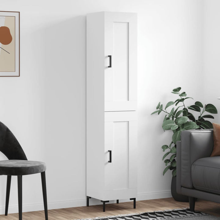 skab 34,5x34x180 cm konstrueret træ hvid