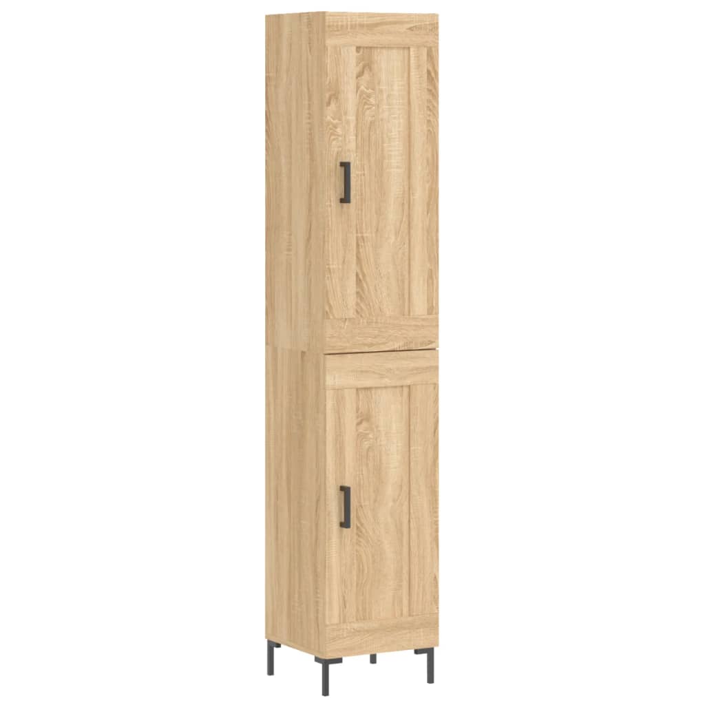 skab 34,5x34x180 cm konstrueret træ sonoma-eg
