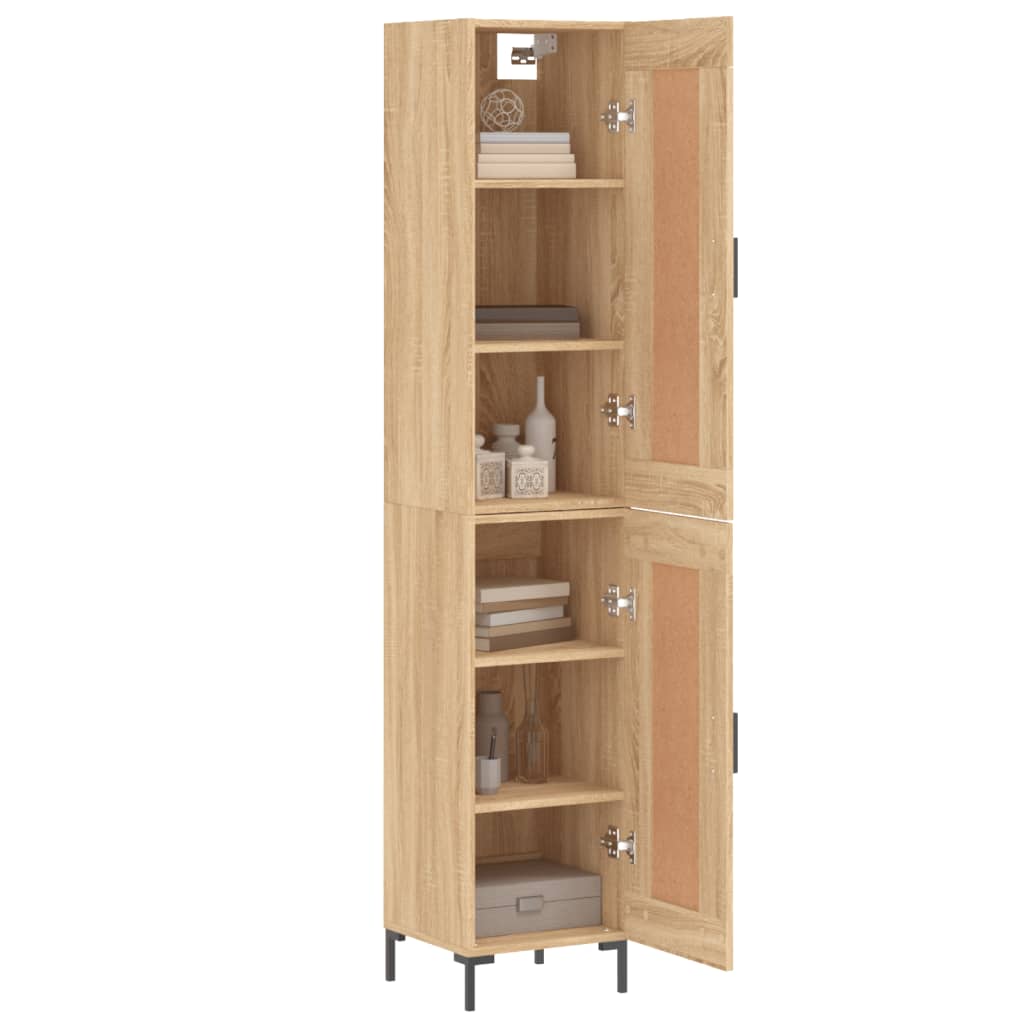 skab 34,5x34x180 cm konstrueret træ sonoma-eg