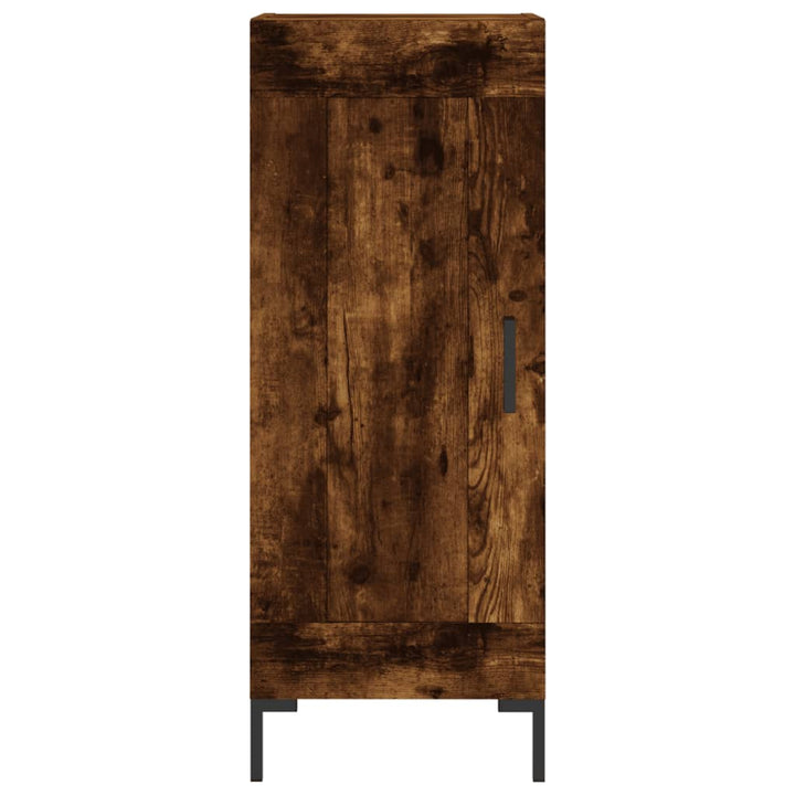 skab 34,5x34x180 cm konstrueret træ røget egetræ