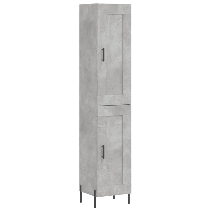 skab 34,5x34x180 cm konstrueret træ betongrå