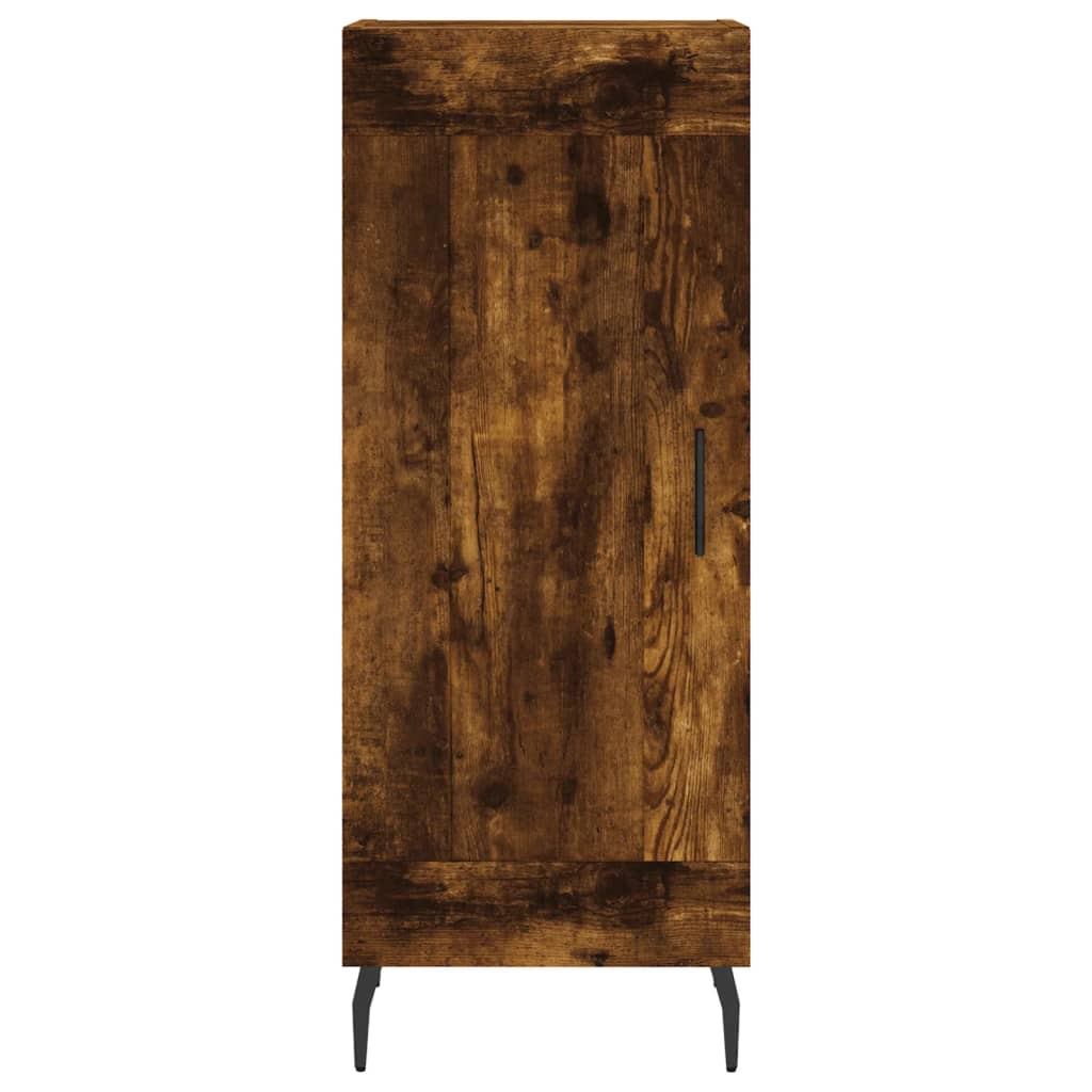 skab 34,5x34x180 cm konstrueret træ røget egetræ