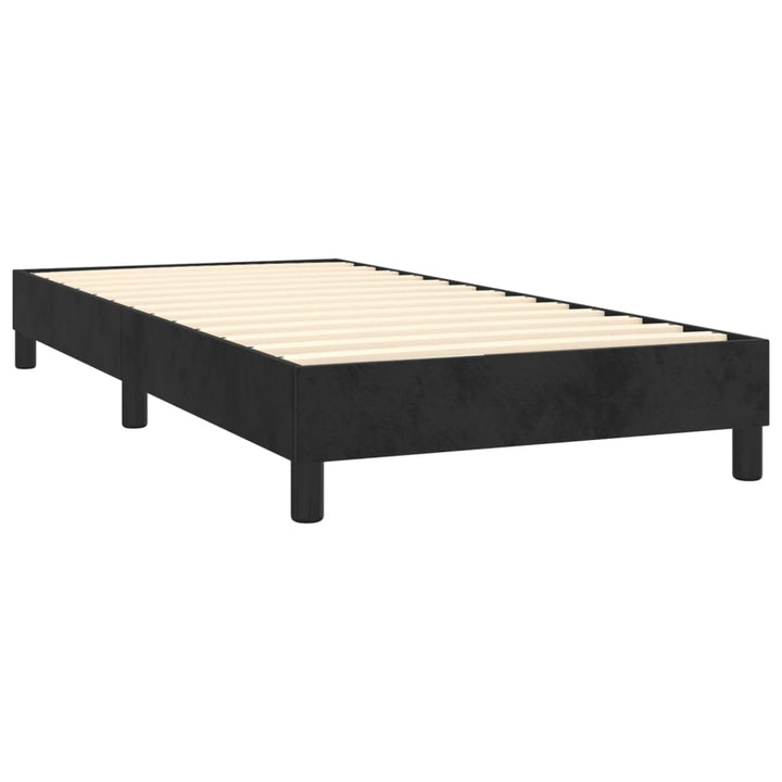 kontinentalseng med madras 90x190 cm fløjl sort