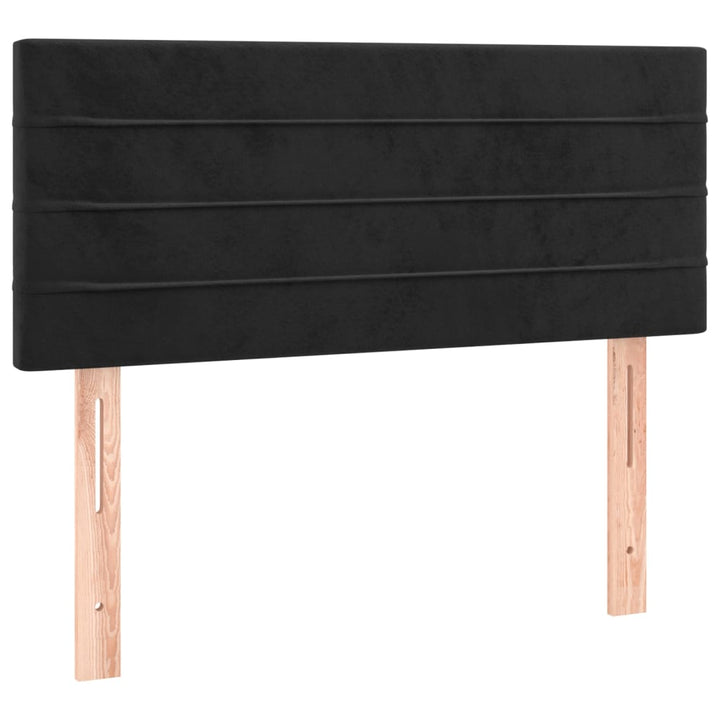 kontinentalseng med madras 90x190 cm fløjl sort
