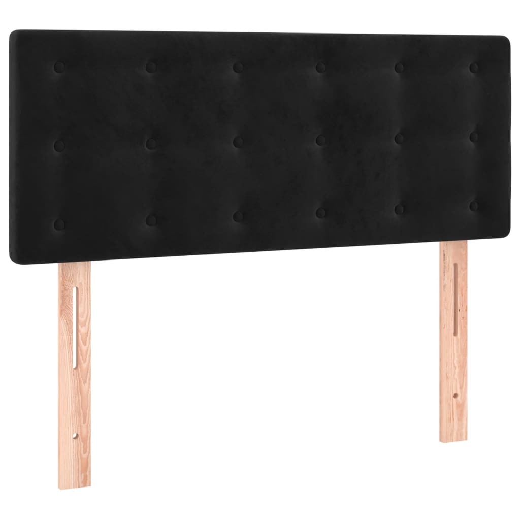 kontinentalseng med madras 90x190 cm fløjl sort