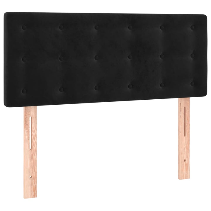 kontinentalseng med madras 90x190 cm fløjl sort