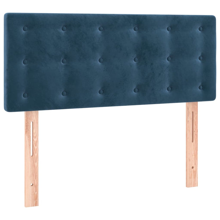 kontinentalseng med madras 90x190 cm fløjl mørkeblå
