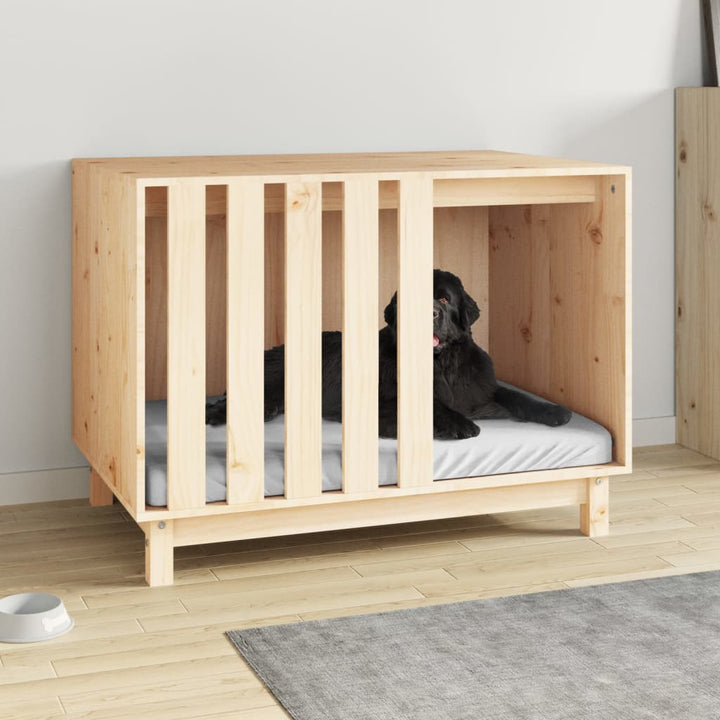 hundehus 90x60x67 cm massivt fyrretræ