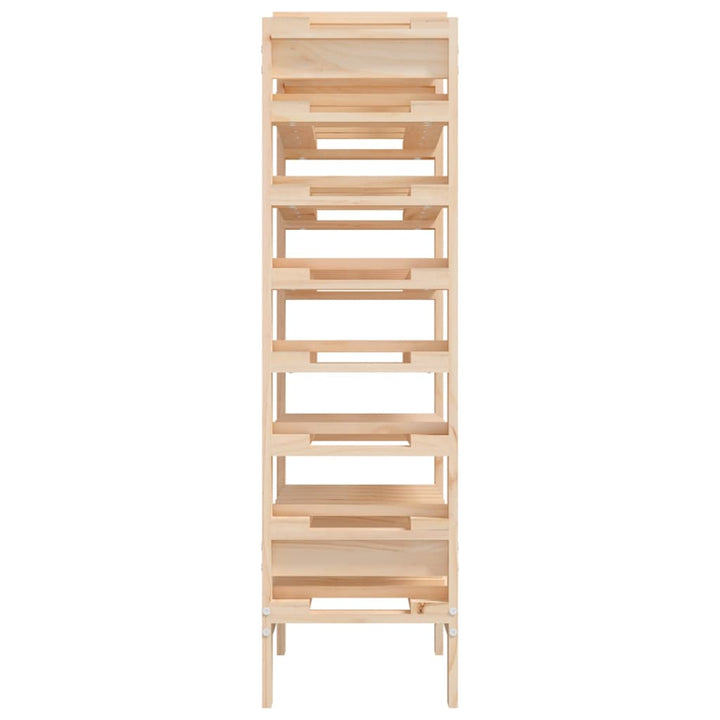 vinreol 61,5x30x107,5 cm massivt fyrretræ