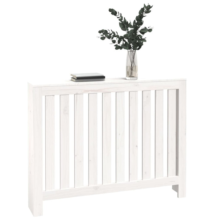 radiatorskjuler 108,5x19x84 cm massivt fyrretræ hvid
