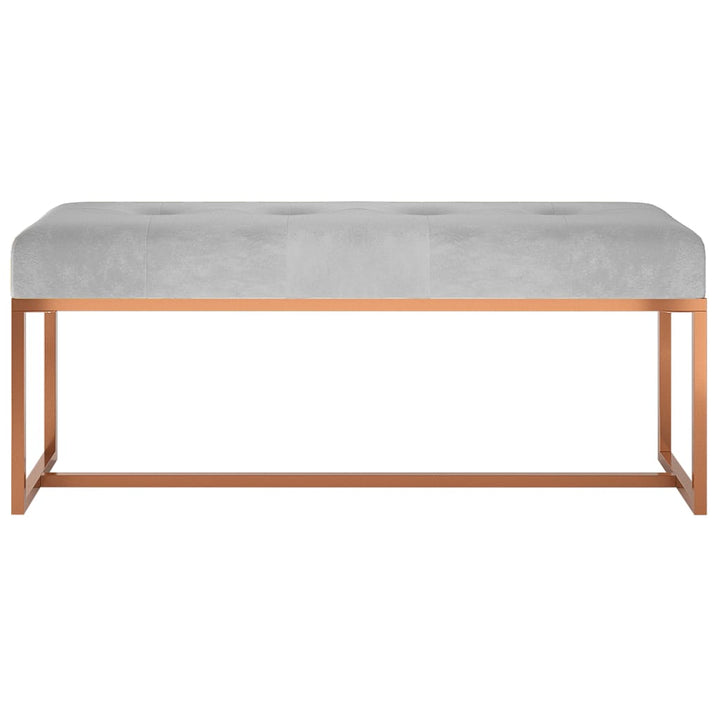 bænk 110x36x45 cm velour grå