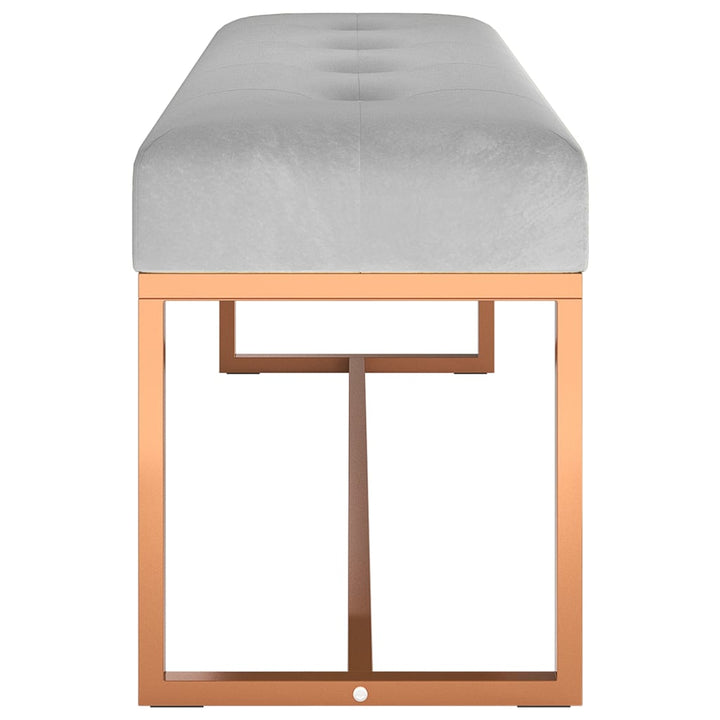 bænk 110x36x45 cm velour grå