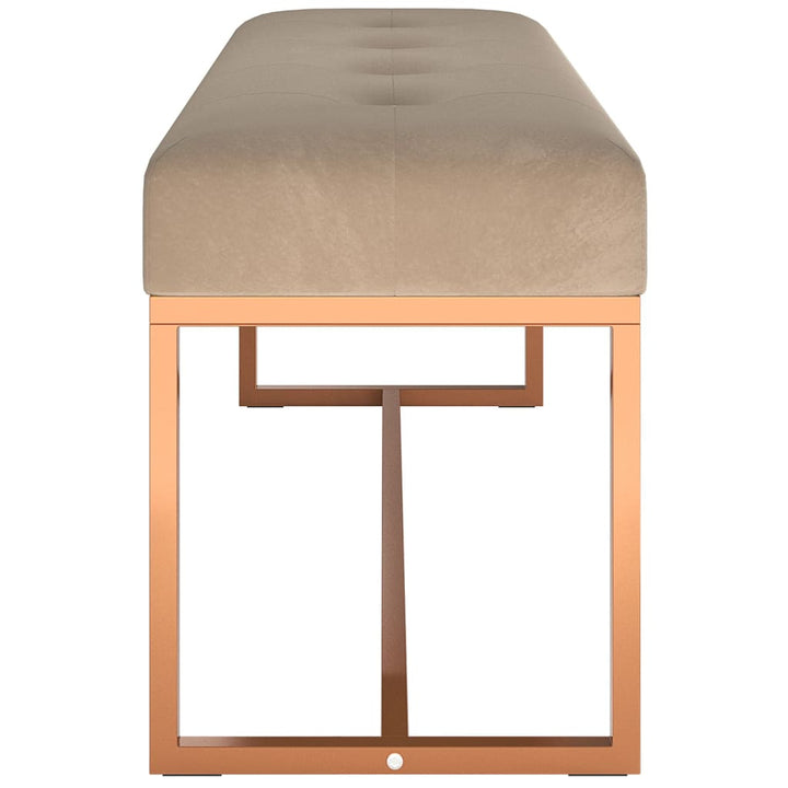 bænk 110x36x45 cm velour beige