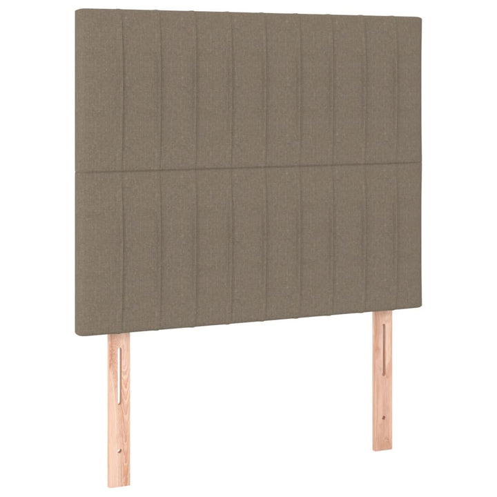 kontinentalseng med madras 80x200 cm stof gråbrun