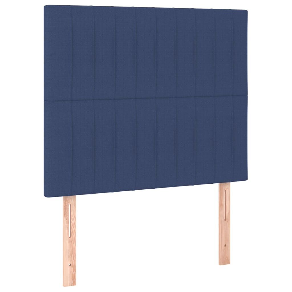 kontinentalseng med madras 80x200 cm stof blå