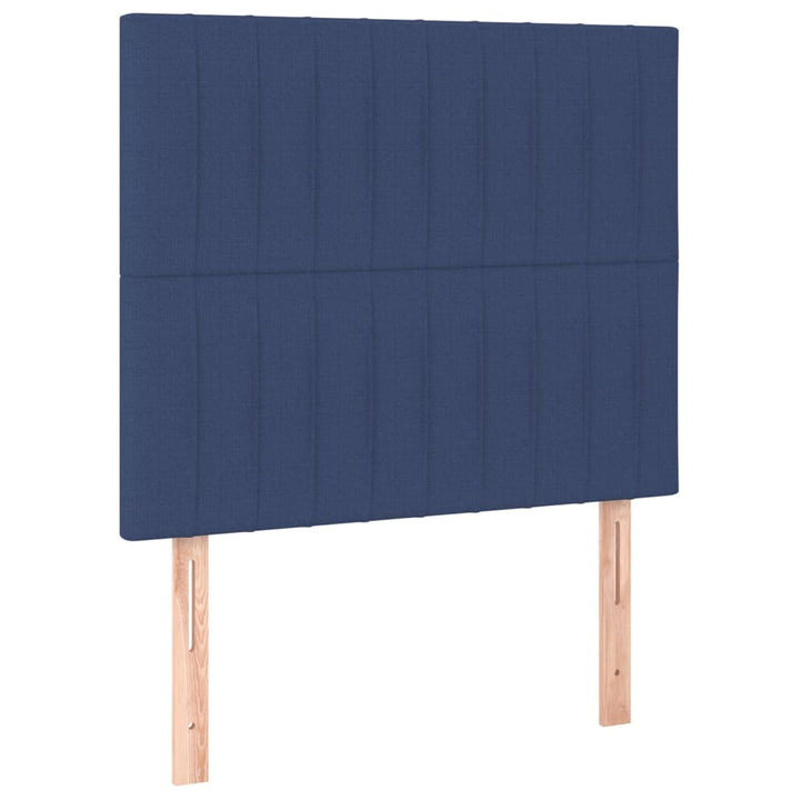 kontinentalseng med madras 80x200 cm stof blå