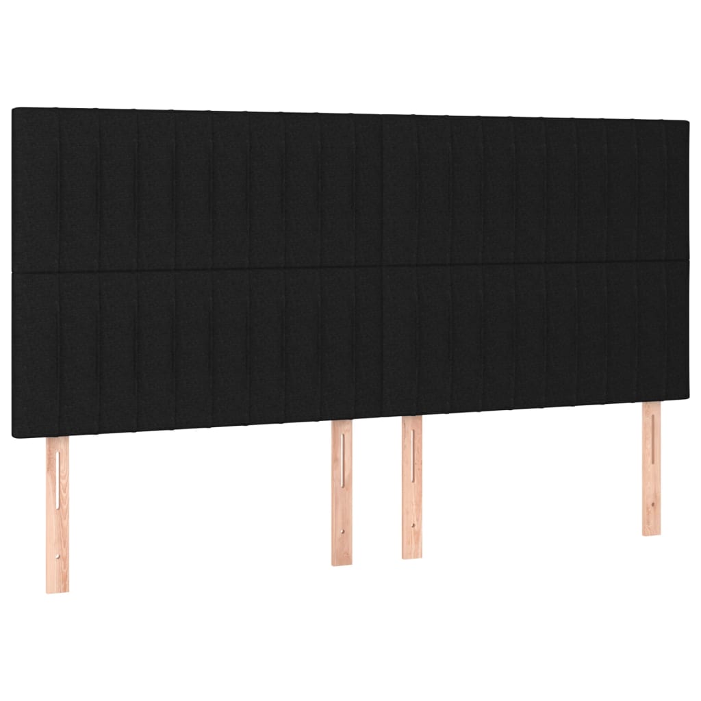 kontinentalseng med madras 200x200 cm stof sort