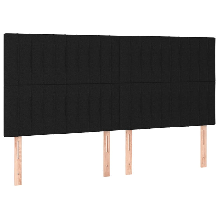 kontinentalseng med madras 200x200 cm stof sort