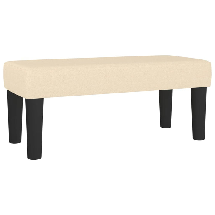 kontinentalseng med madras 90x190 cm stof cremefarvet