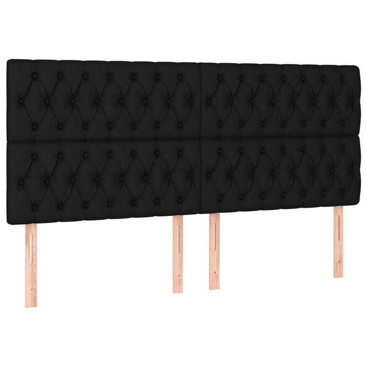 kontinentalseng med madras 200x200 cm stof sort
