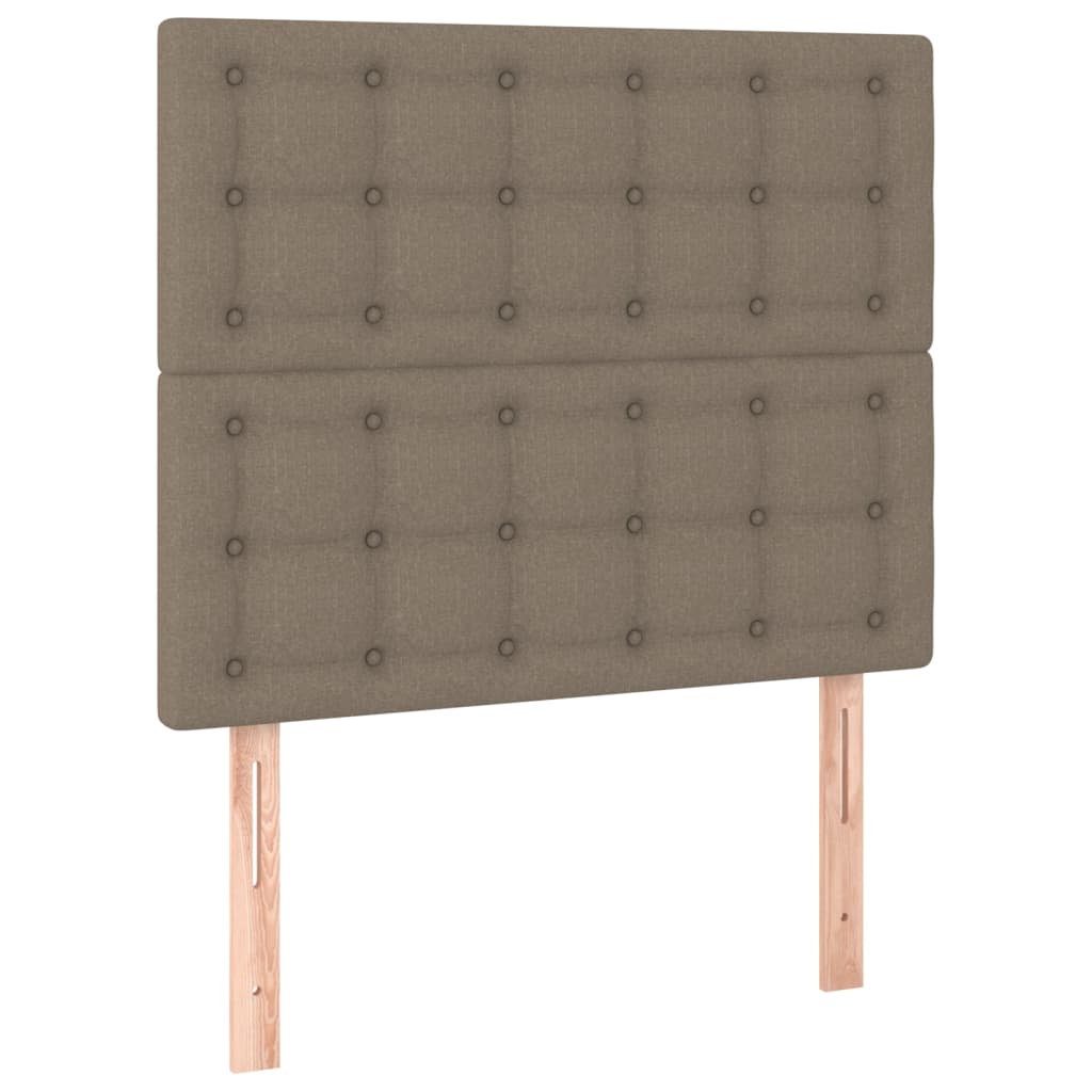 kontinentalseng med madras 80x200 cm stof gråbrun