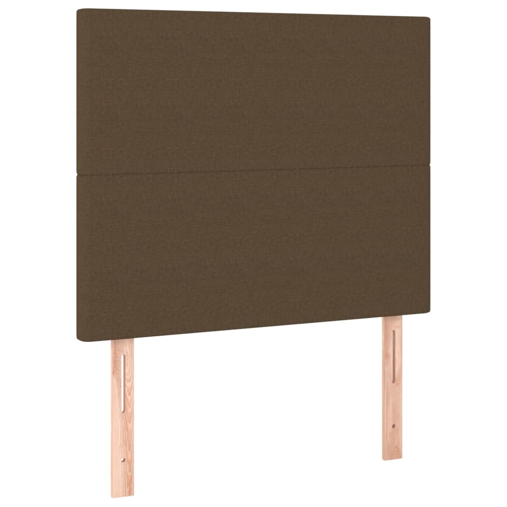 kontinentalseng med madras 80x200 cm stof mørkebrun