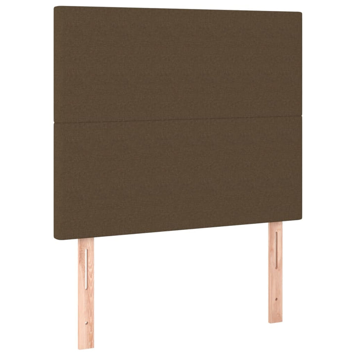 kontinentalseng med madras 80x200 cm stof mørkebrun