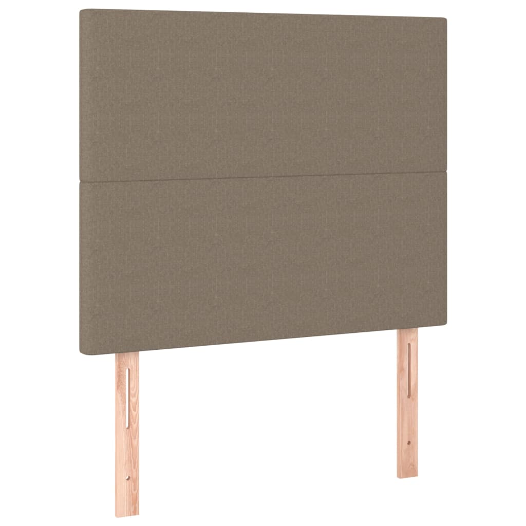 kontinentalseng med madras 80x200 cm stof gråbrun