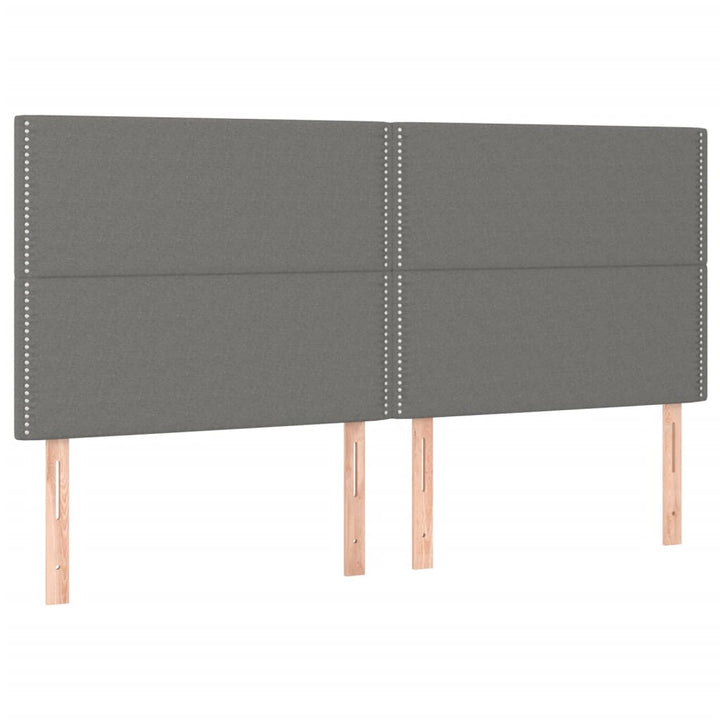 kontinentalseng med madras 200x200 cm stof mørkegrå