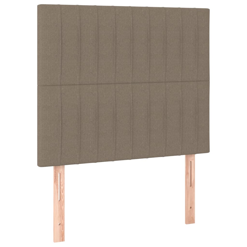 kontinentalseng med madras 80x200 cm stof gråbrun