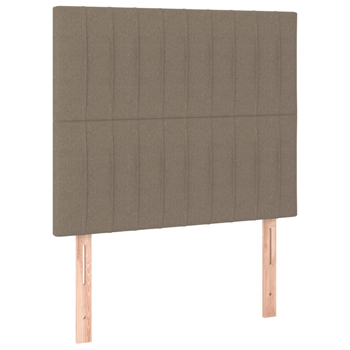 kontinentalseng med madras 80x200 cm stof gråbrun