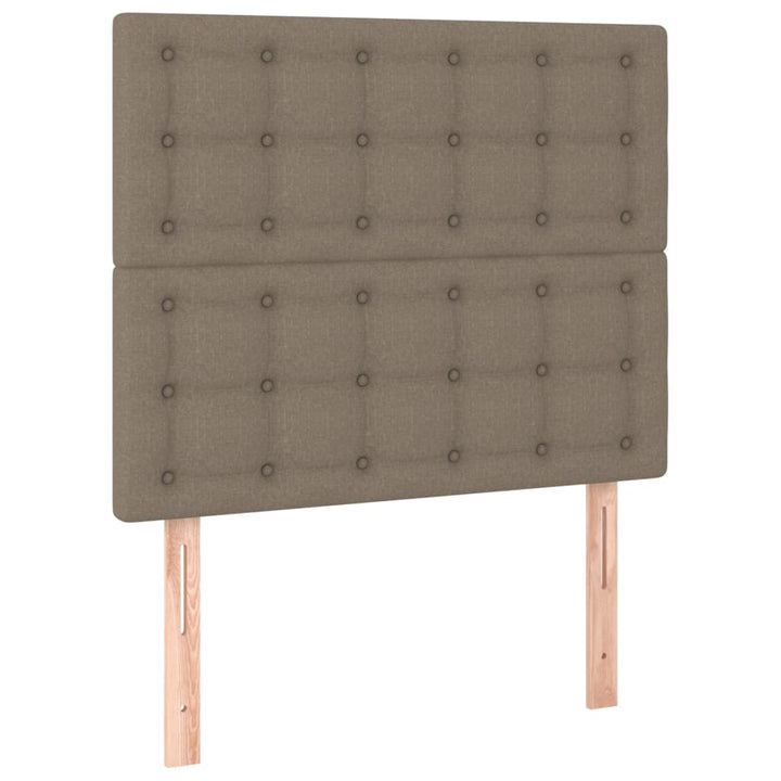 kontinentalseng med madras 80x200 cm stof gråbrun