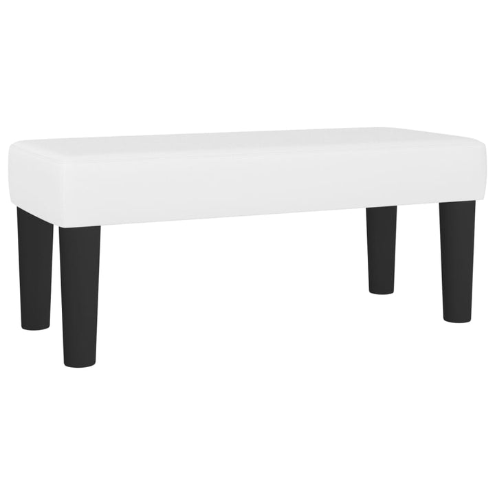 kontinentalseng med madras 90x190 cm kunstlæder hvid