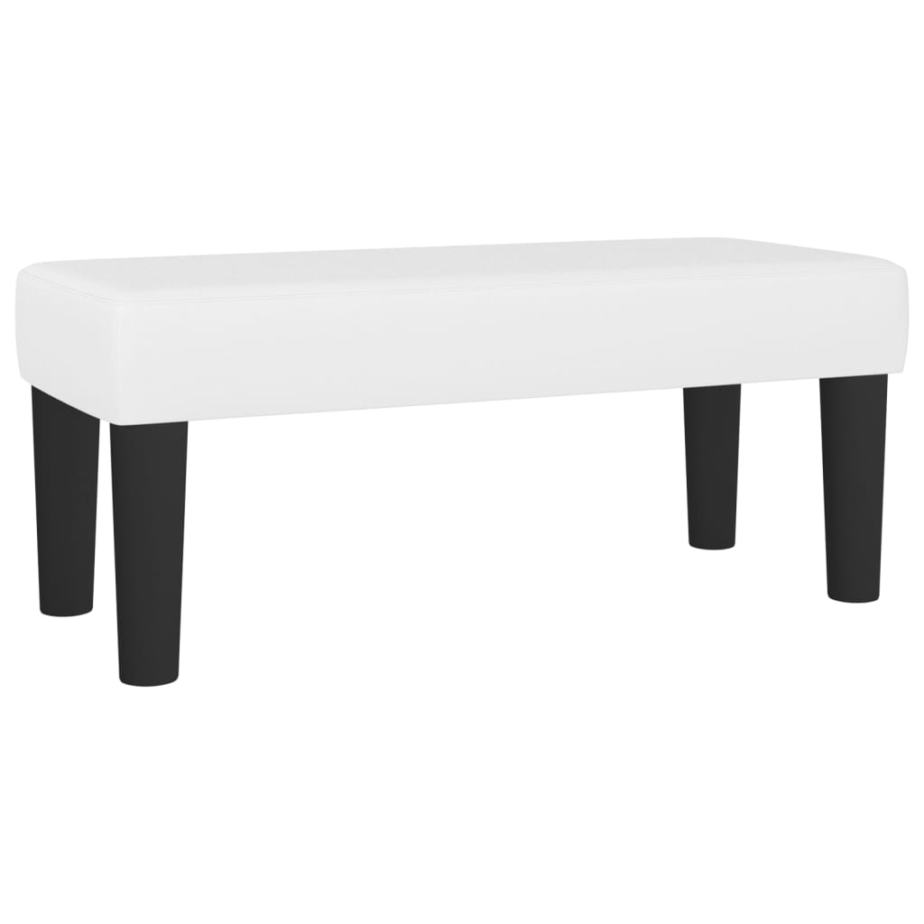 kontinentalseng med madras 90x190 cm kunstlæder hvid